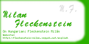 milan fleckenstein business card